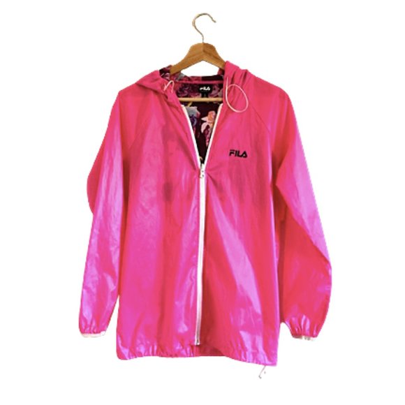 Fila Jackets & Blazers - FILA Bubblegum Pink Floral Windbreaker Jacket